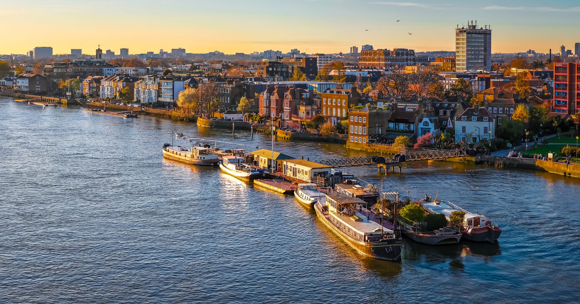 Houseboat on the Thames in South West London